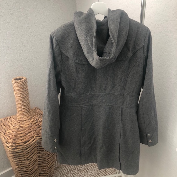 STEVE MADDEN Womens Coat Wool Light Gray Size M - Picture 4 of 6